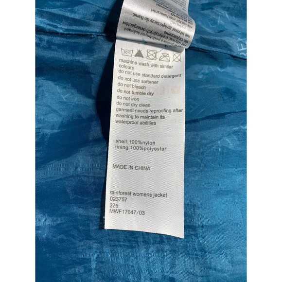 Mountain Warehouse Extreme Womens 14 Blue Lightweight Breathable Spring Jacket - Picture 13 of 16